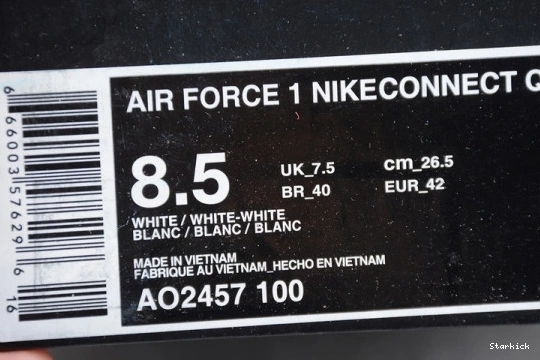 AIR Nike Force All-White NYC QS 1 Connect AO2457-100 1117